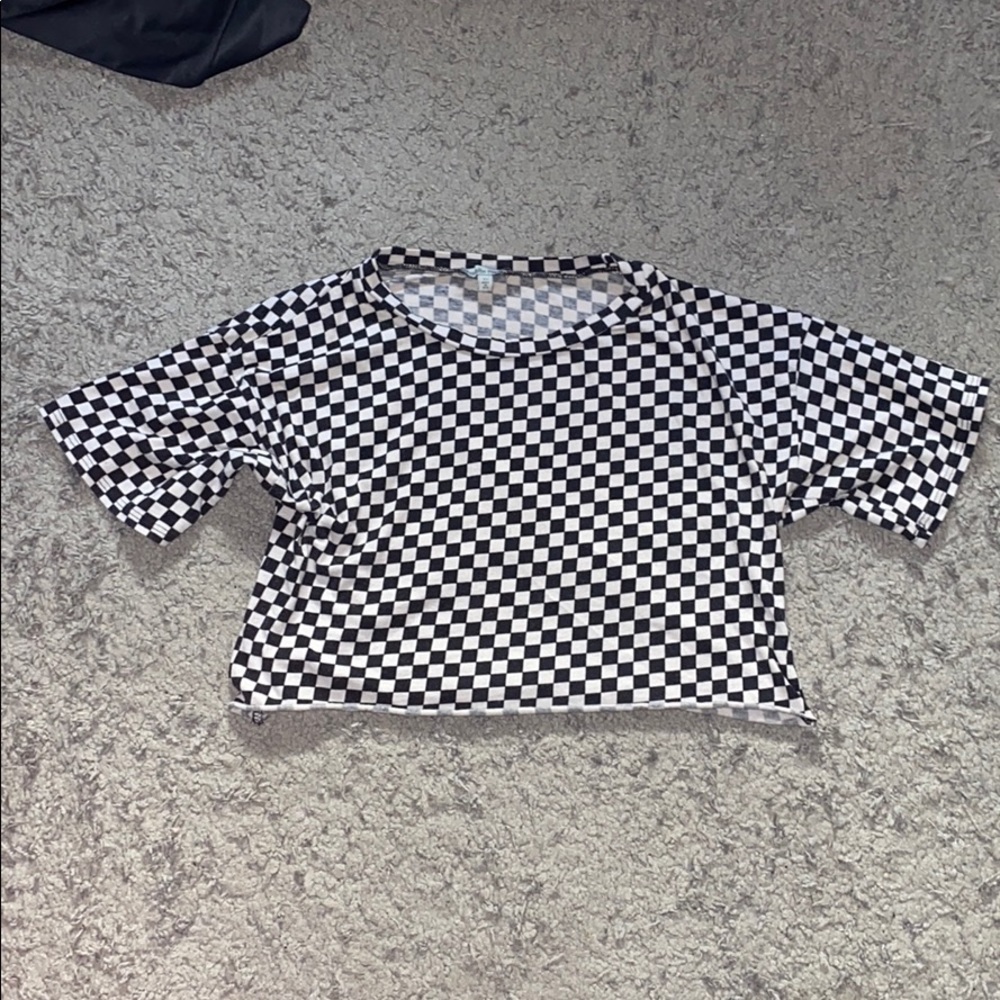 cropped racer t shirt